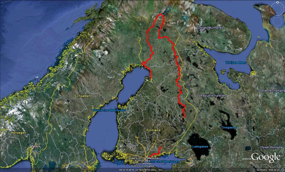 Gesamtübersicht Finnlandtour